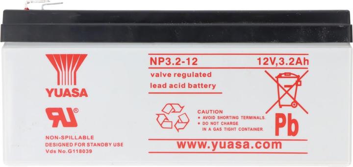 Actual product image Yuasa Akku NP3.2-12, mit Faston 4,8mm Steckkontakten (12 V, 3.20 Ah)