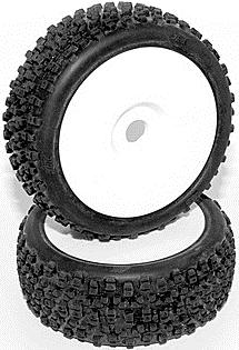 Produktbild HB Reifen PROTO vormontiert/weisse Felgen (Weiss/2Stk/Buggy 1:8