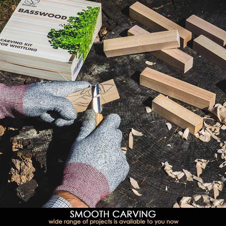 Productafbeelding Beaver Craft Lindehouten snijblokken 12 stuks