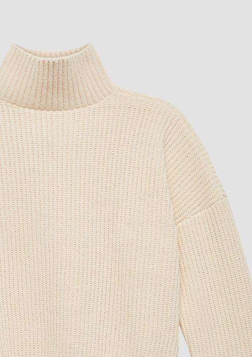 Produktbild s.Oliver Strickpullover Loose Fit Strickpullover mit Stehkragen aus Chenille-Garn (134, 140)