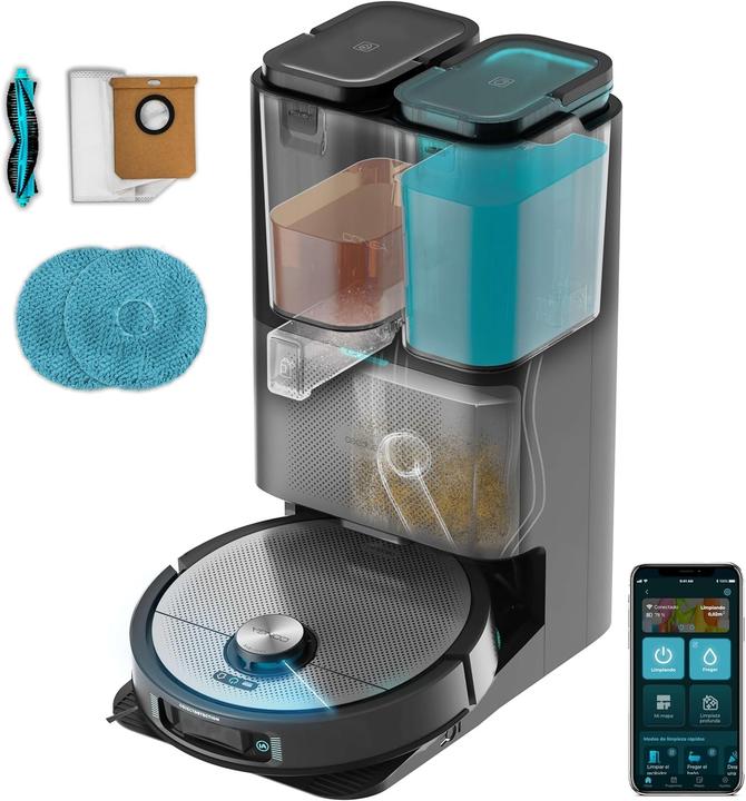 Produktbild Cecotec Roboterstaubsauger mit Lasernavigation, KI-Planung, automatischer Wartestation und App-Steuerung (8000 Pa)