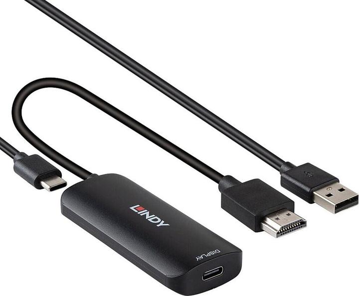 Produktbild Lindy Konverter HDMI auf USB Typ C mit USB STromversorgung (HDMI, USB Typ-C, 20 cm)