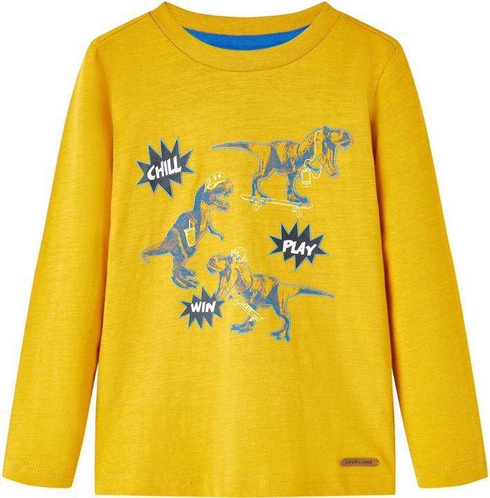 Produktbild vidaXL Kinder-Langarmshirt Ocker 116,Material: 100