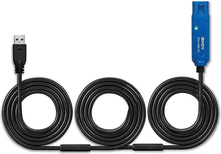 Image du produit Lindy 20m USB 3.0 Extension active Pro Connexions USB 3.0 jusqu'à 40m (20 m, USB 3.0)