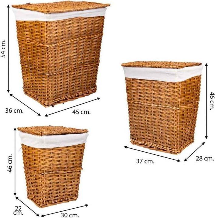 Image du produit Cestos de Ropa 3 Stuks