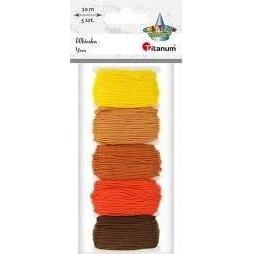 Titanum Kreuzstich 10m, braun, 5 Farben