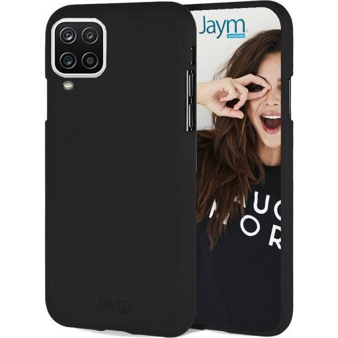 Jaym Hülle Premium Soft Feeling, Schwarz Series (Samsung Galaxy A42 5G), Smartphone Hülle, Schwarz