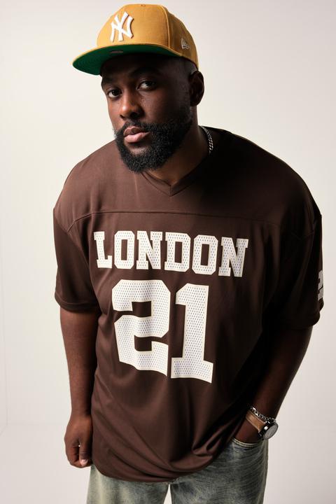 Produktbild Sthuge T-Shirt, Halbarm, oversized, Mesh, Football-Print (5XL)