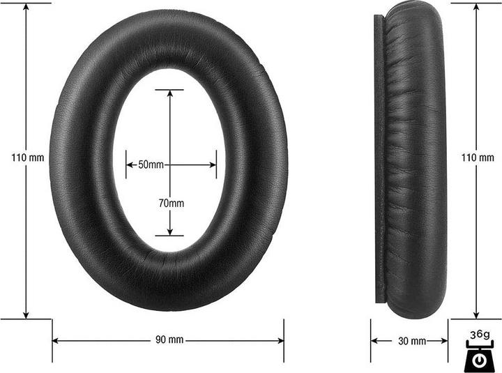 Produktbild Deltalabs Ersatz Ohr-Polster Kissen (Bose QuietComfort II)