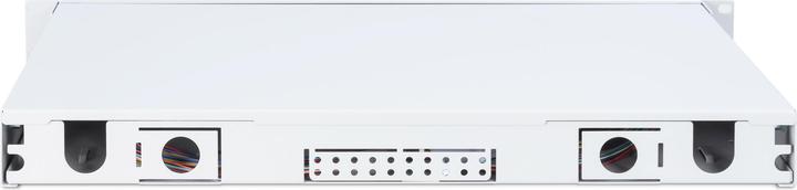 Produktbild Digitus Ausziehbare Glasfaser - Spleissbox 1U Equipped 24xLC duplex inkl. M 25 Schraube Spleisskassette F...