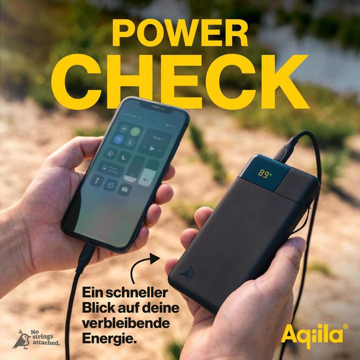 Immagine prodotto Aqiila Powerbird B10B - Powerbank 10000 mAh, 20W - Nero (10000 mAh, 20 W, 37 Wh)