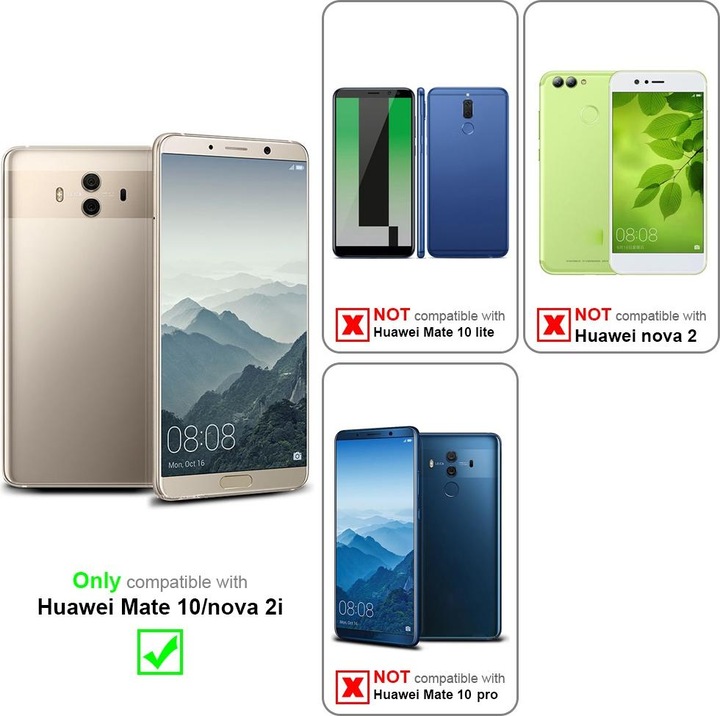 Actual product image Cadorabo Flower Book Cover (Mate 10)