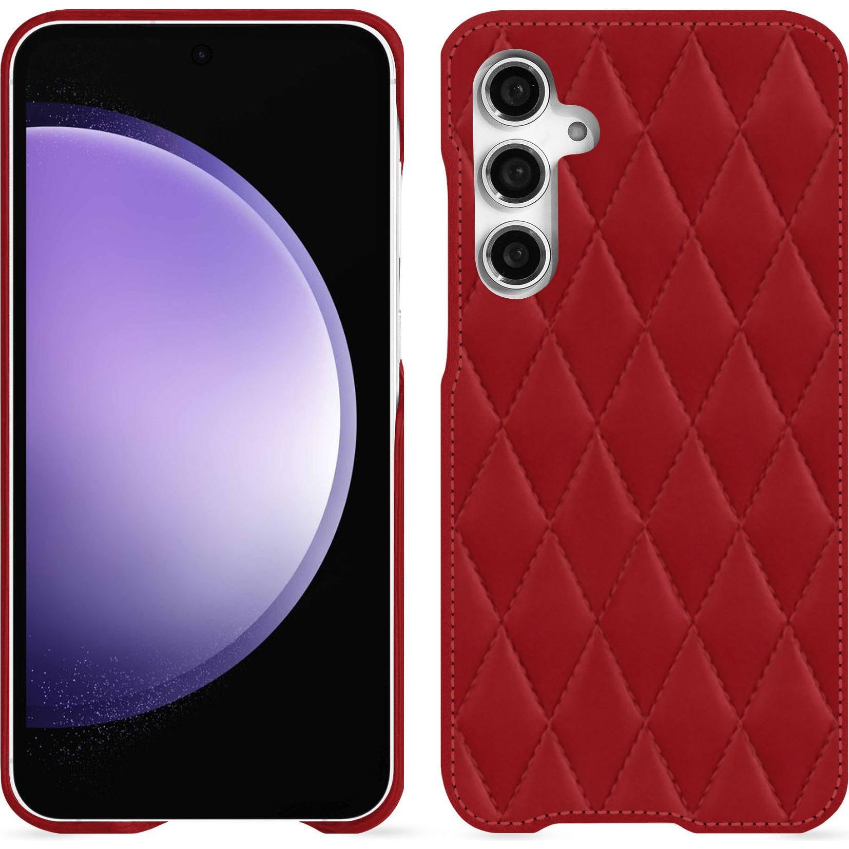 Noreve Lederschutzhülle (Samsung Galaxy S23 FE), Smartphone Hülle, Rot