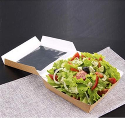 Actual product image Papstar Delicatessen box with window made of PLA (25x)