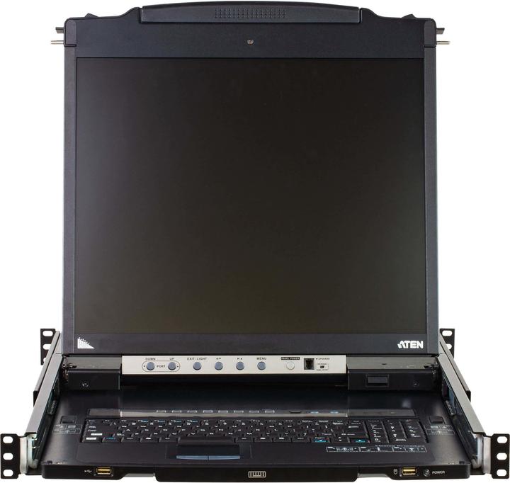 Aten 8x PS/2-USB-VGA-Dualschienen-LCD-KVM, Daisy-Chain Port, RJ-11, TFT-LCD, Hz, 5 ms, 250 cd/m², AC GB