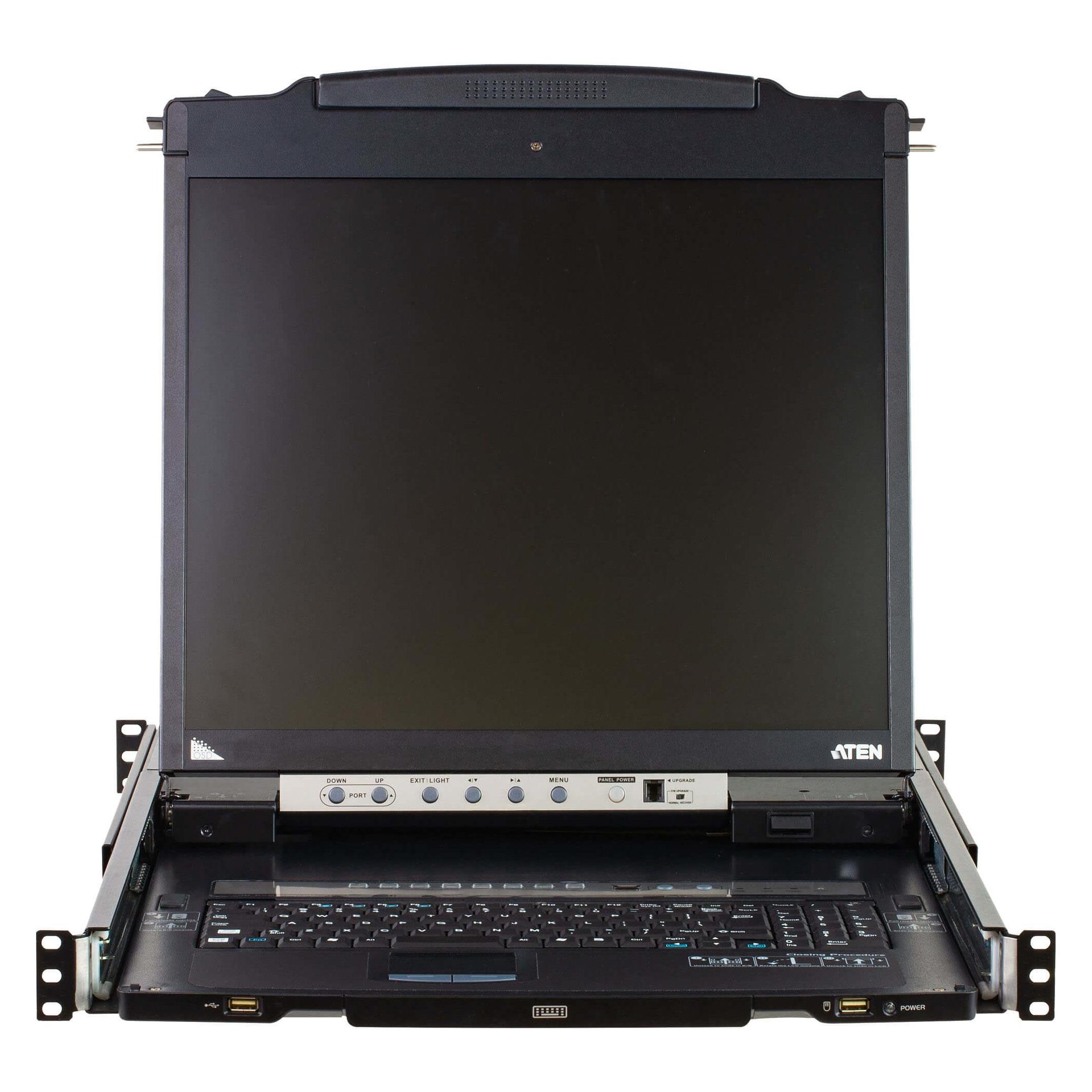Aten CL5808N Ch Switch Kvm A Doppio Binario A 8 Porte, 19" Lcd (PS/2-USB Vga) Layout Ch, Switch Kvm, Nero