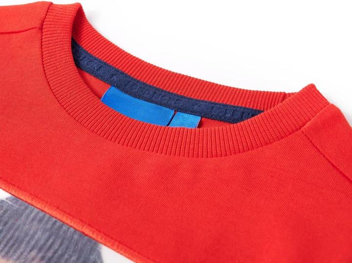 Immagine prodotto vidaXL Camicia da bambino a maniche lunghe rosso 128,Materiale: 100 % cotone,Colore (128)