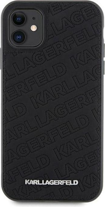 Productafbeelding Karl Lagerfeld KLHCN61PQKPMK iPhone 11 / Xr 6.1" czarny/zwarte hardcase Gewatteerd K Patroon (Apple iPhone 11)