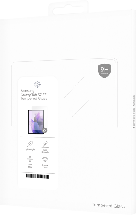Actual product image Cazy Protective glass compatible with Samsung Galaxy Tab S7 FE screen protector tempered glass - 2 pieces (2 Piece, Galaxy Tab S7 FE)