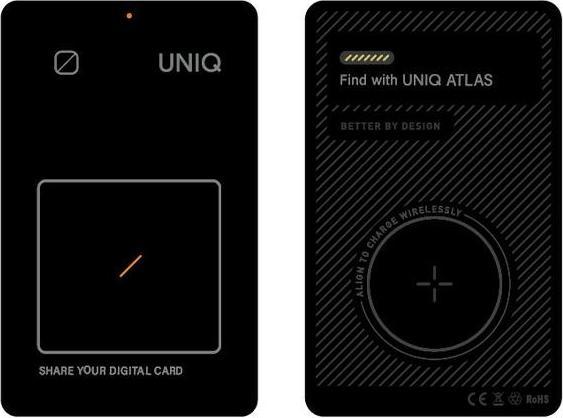 Actual product image Uniq Localiser NFC Atlas szary/graphite UNIQ-ATLASCARDTRK-GRAPHITE (iOS)