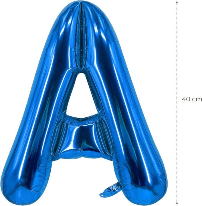 Immagine prodotto Hermex Palloncino lettera A blu per festa di compleanno palloncino in foil 40cm (1 x)
