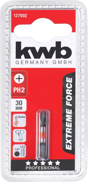 Produktbild kwb 127002 Kreuzschlitz-Bit PH 2 Stahl 1 St.