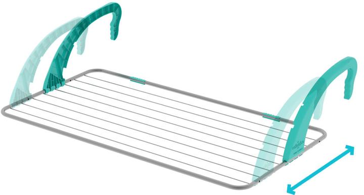 Produktbild Colombo Neu Scal Balcony 10 Hängender Wäscheständer Grau, Türkis (10 m)