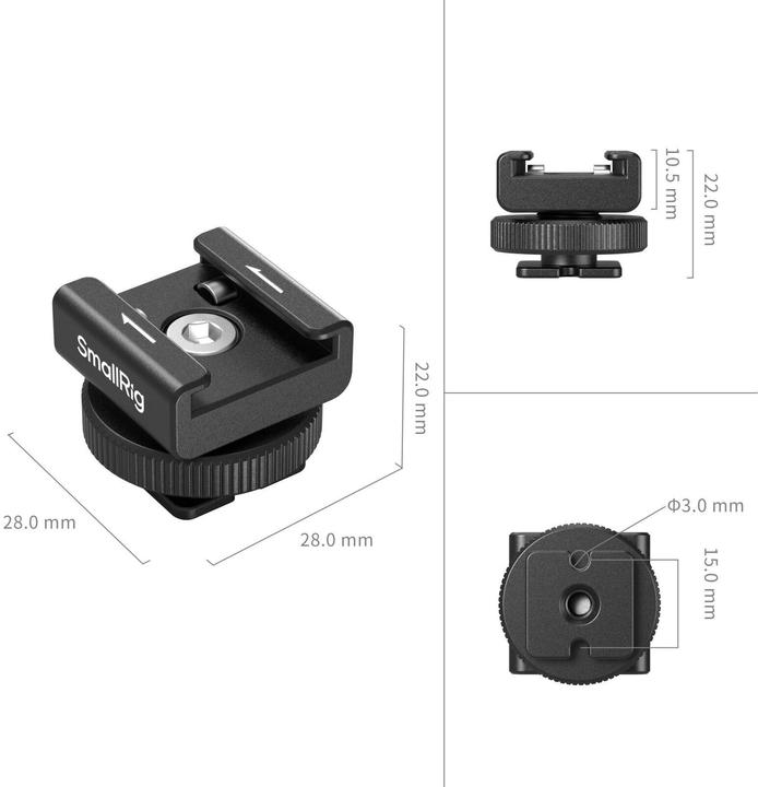 Actual product image SmallRig 4822 Wireless Microphone Support with Cold Shoe Mount (Various video accessories)
