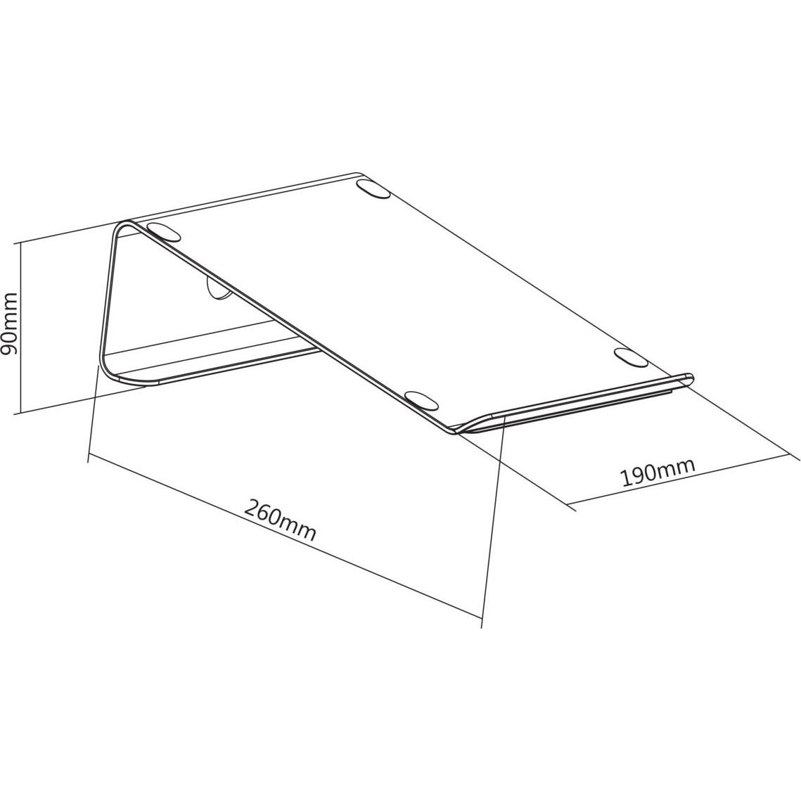Thumbnail - Deltaco ARM-0530, Notebook Ständer, Grau