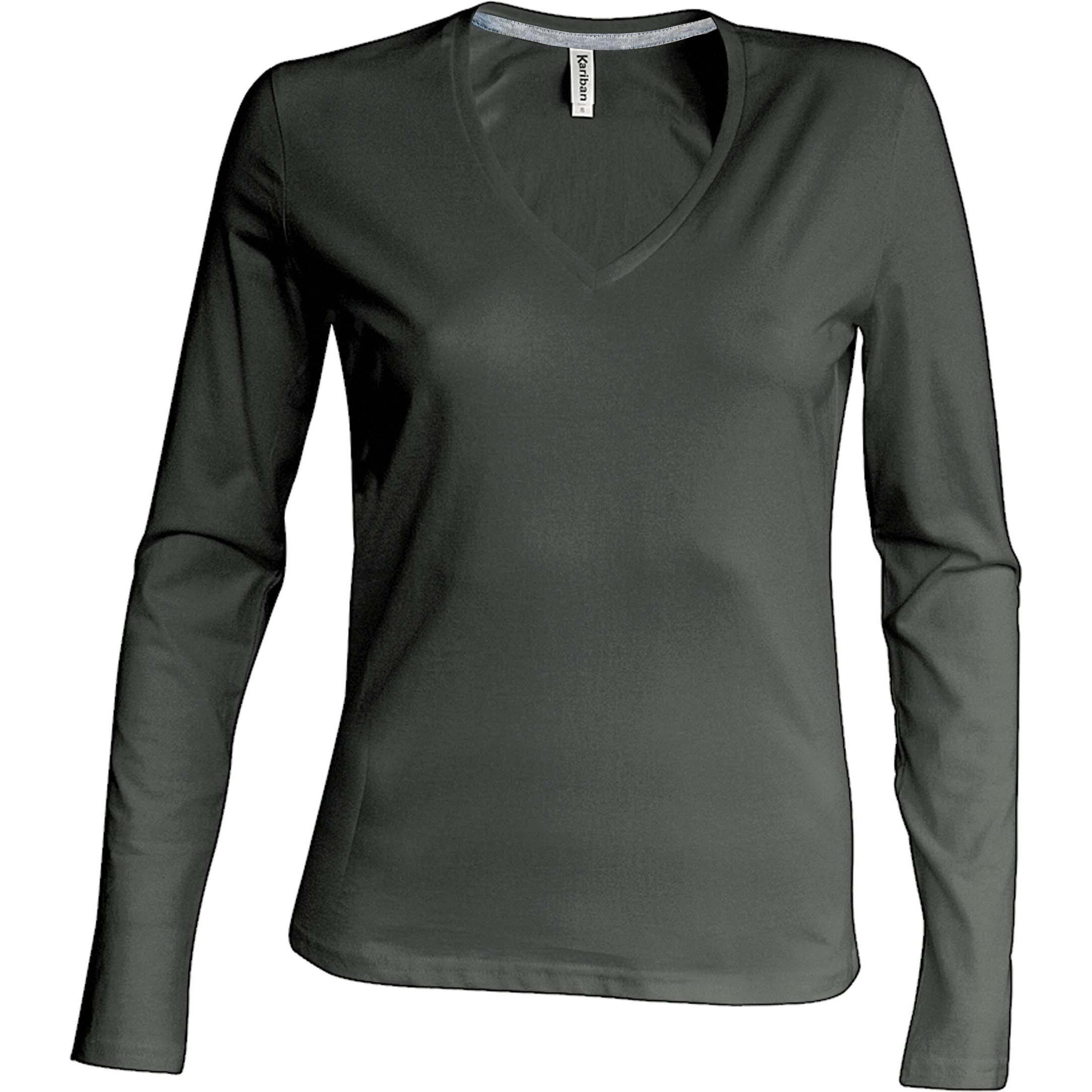 Thumbnail - Kariban, Damen, Shirt, Col V, Grün, (M)