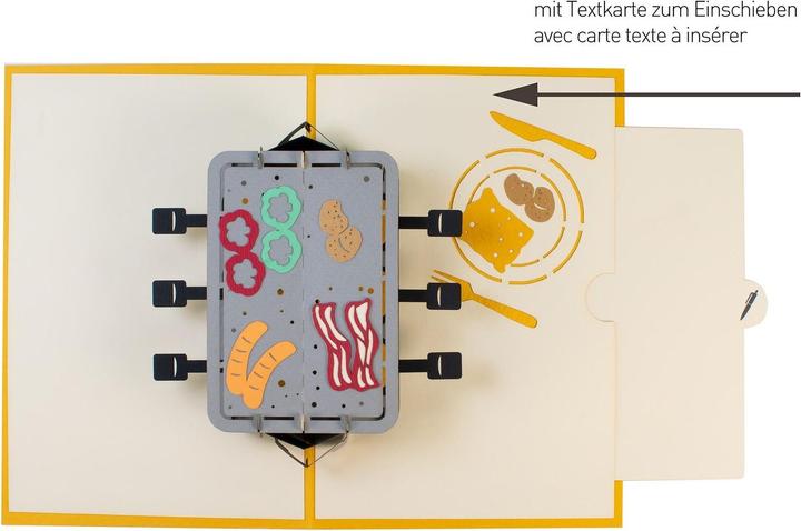Produktbild Hervorragend 3D Pop-up-Karte Raclette (1 Stk.)