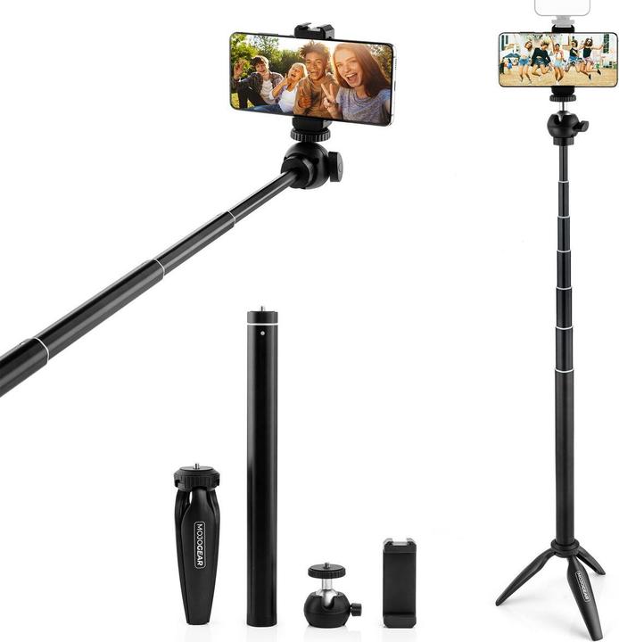 Productafbeelding Mojogear Vlog Kit: Tripod Phone Holder/Selfie Stick (MG-25-39) (Plastic)