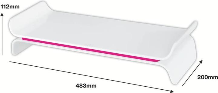Image du produit Leitz Support d'écran WOW 65040023 blanc/rose
