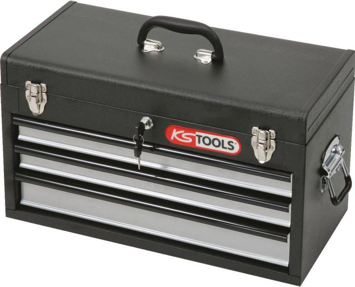 Image du produit KS Tools Coffre à outils avec 3 tiroirs, LxlxH 520x260x302 mm, noir (1 x)