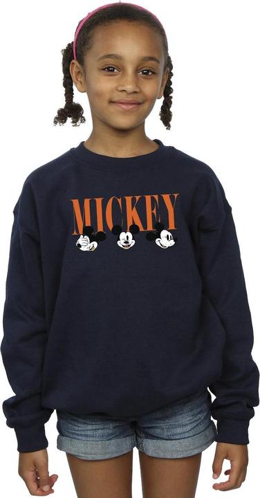 Actual product image Disney Girls Mickey Mouse Faces Sweatshirt (128)