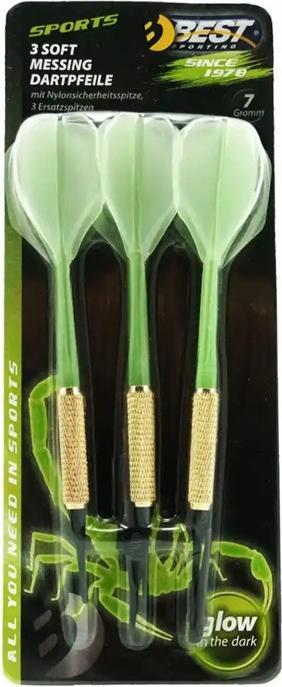 Actual product image Best Sporting Safety darts Glow in the Dark 7gr 62123