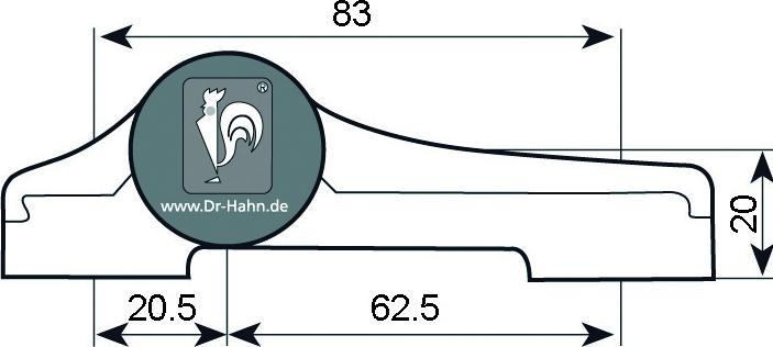 Actual product image Dr. Hahn Door hinge wood / aluminum tap series 4 / A 975
