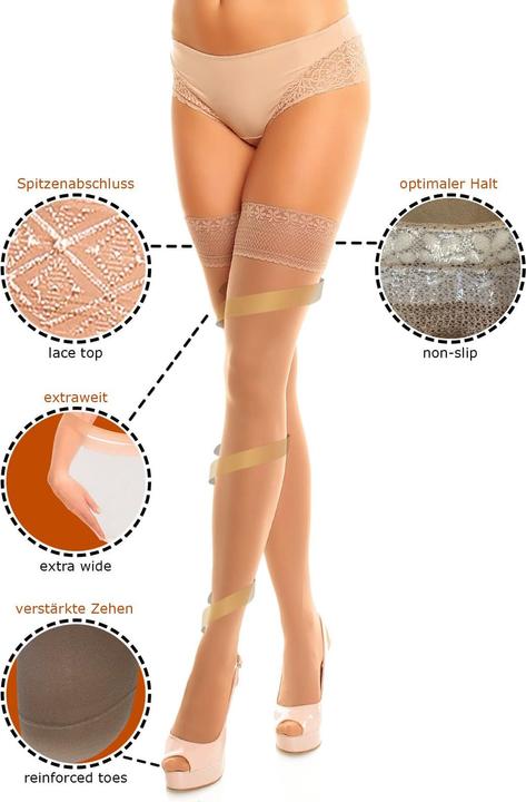 Image du produit Glamory Vital 40 Bas de soutien, couleur make-up, taille 40-42 (40 DEN, 40 - 42)