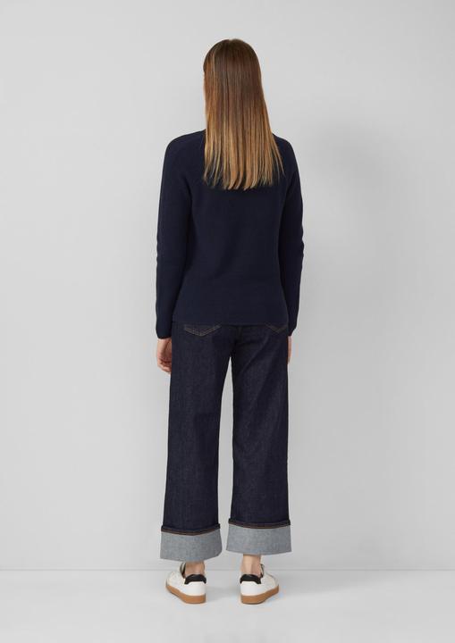 Produktbild s.Oliver Strickpullover Strickpullover aus Baumwollmix mit V-Ausschnitt (40)