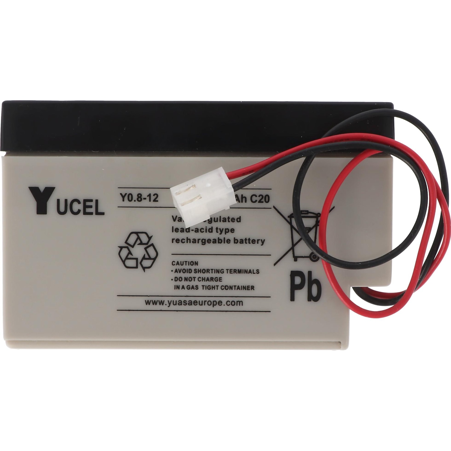 Yuasa Akku Y0.8-12, mit JST-Stecker (12 V, 800 mAh)