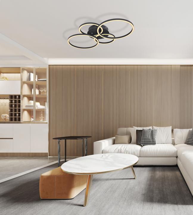 Produktbild Globo Deckenleuchte Kendy schwarz matt 1xLED (1390 lm)