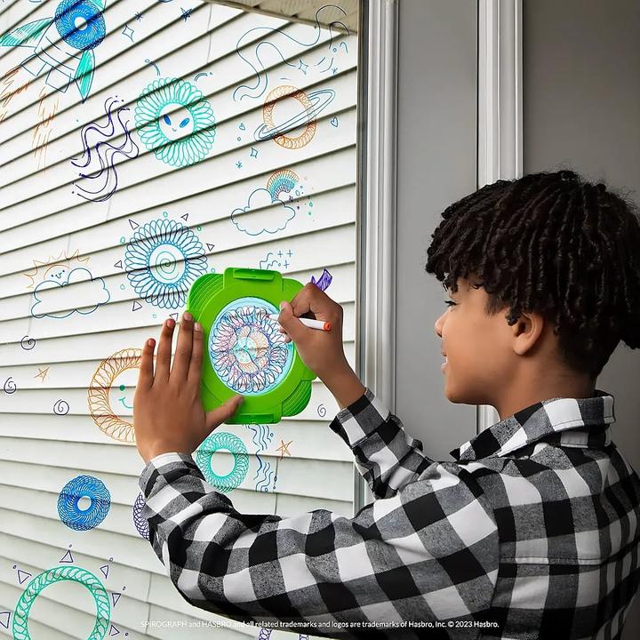 Image du produit Boti Kit de pochoirs à peindre Spirograph Window Designer vert