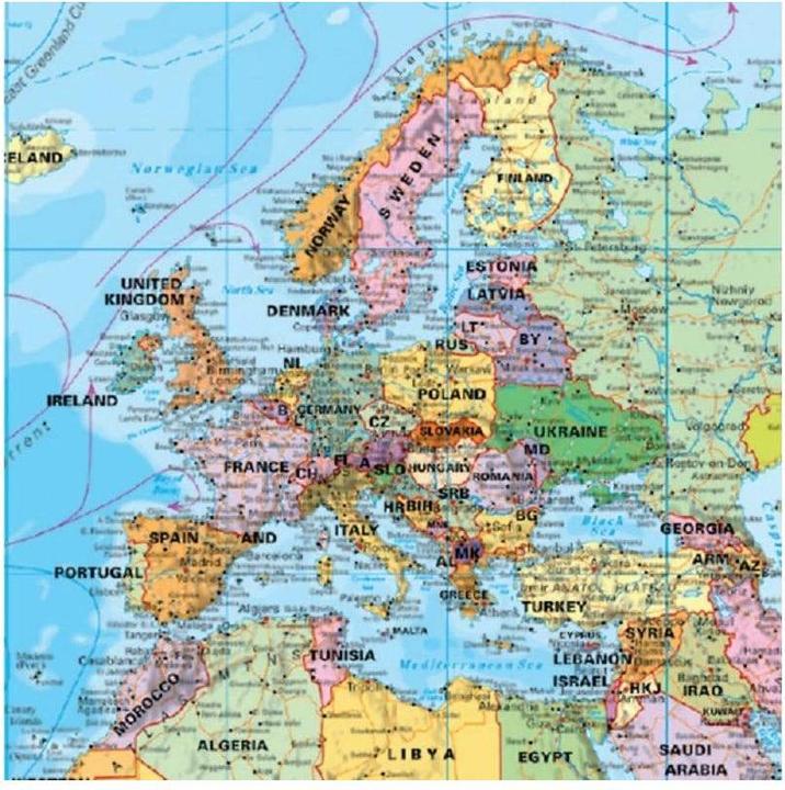 Produktbild Franken Kartentafel Welt