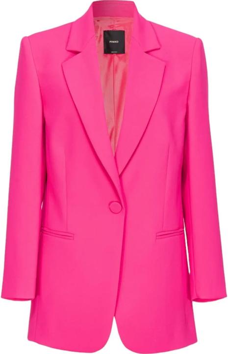 Actual product image Pinko Exagerata Button-Down Crepe Stretch Jacket (40)