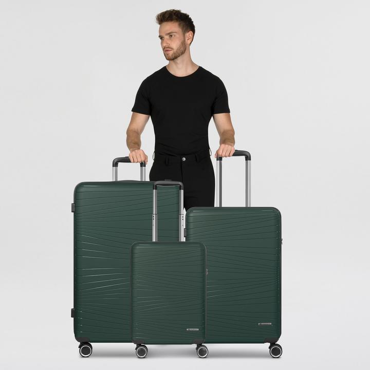 Actual product image Franky Dallas 3.0 4 Rollen Kofferset 3-teilig mit Dehnfalte (188 l)