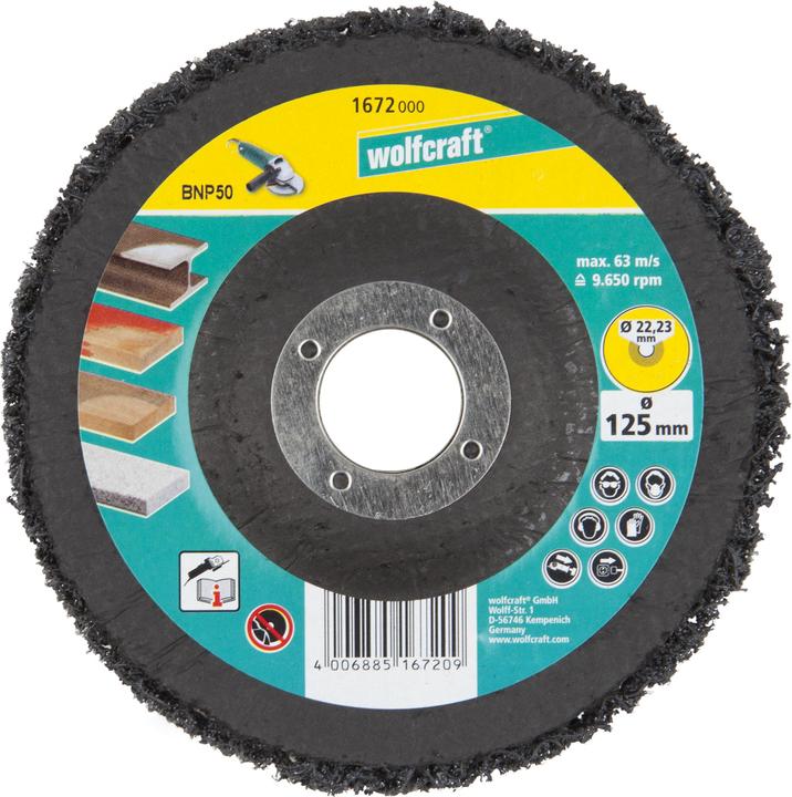 Produktbild wolfcraft 1 Universal-Reinigungsscheibe WS ø125mm