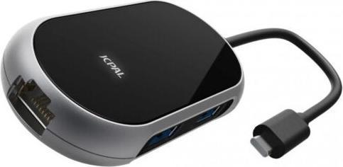 Produktbild JCPAL Linx Onyx USB-C 4-Port Hub USB3.0*3+RJ45 (USB-C)