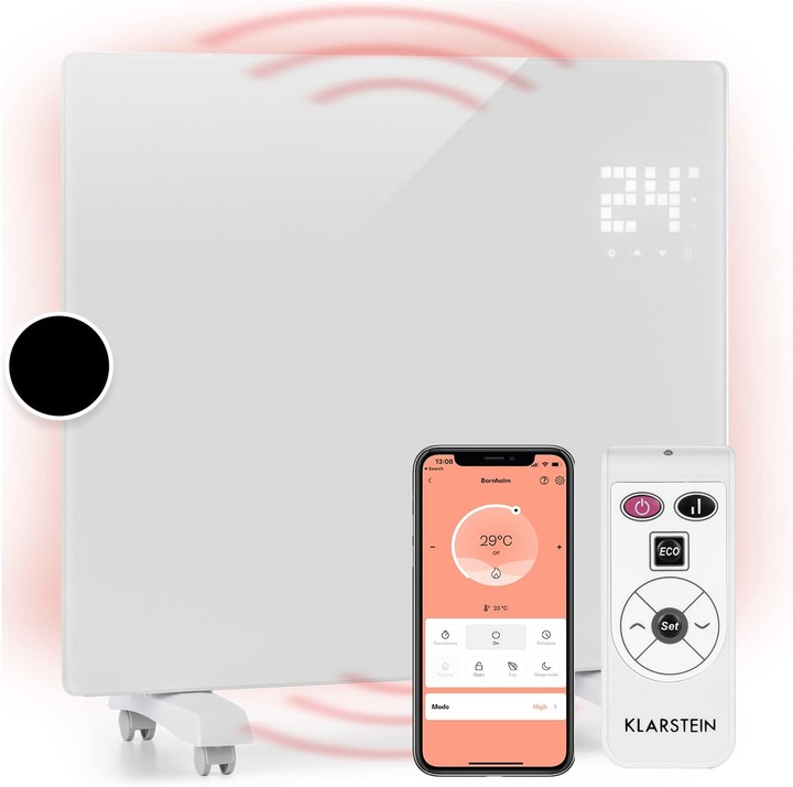 Klarstein Elektroheizung, Bornholm Single Smart (1000 W)