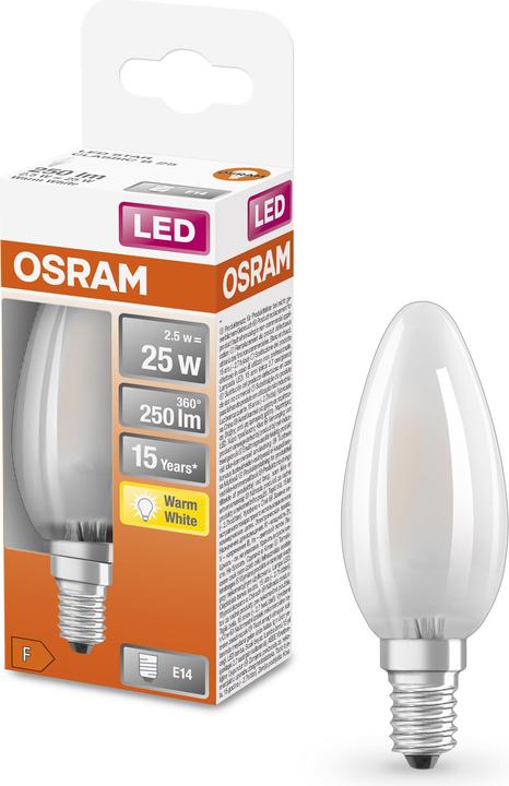 Produktbild Osram Led Retrofit Classic B (E14, 2.50 W, 250 lm, 1 x, F)