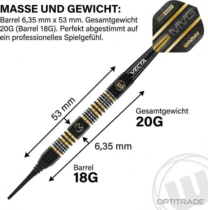 Produktbild Winmau Softdarts MvG Trilogy (20 g)